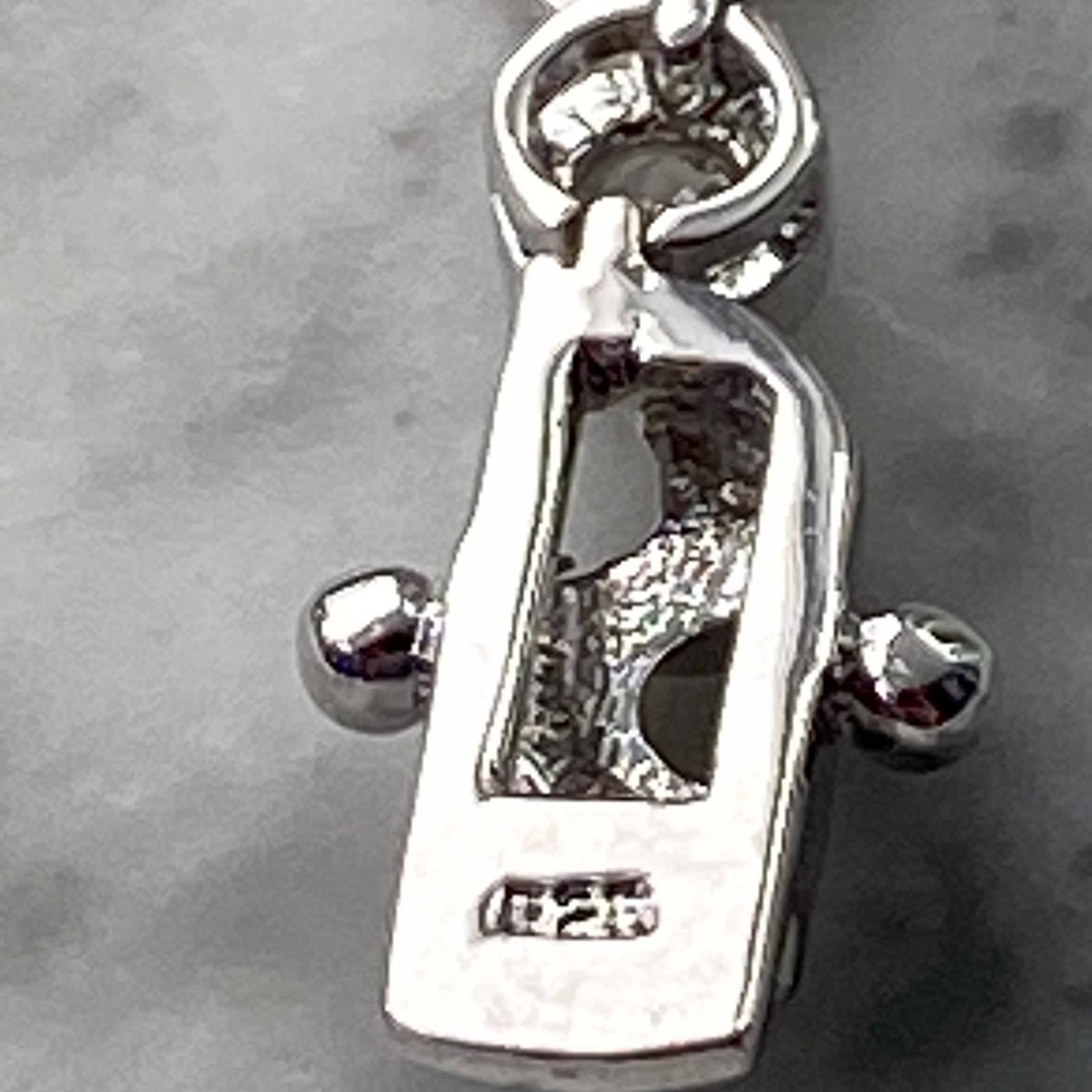 Solid Sterling Silver Diamond Tennis Bracelet - image 5